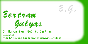 bertram gulyas business card