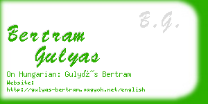 bertram gulyas business card